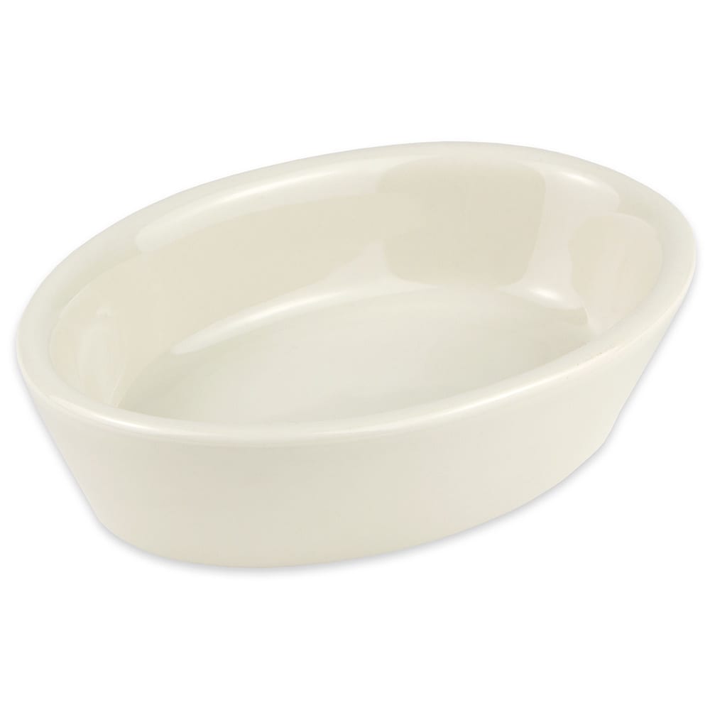 355-570WH 6 oz. Oval, China Baking Dish, White