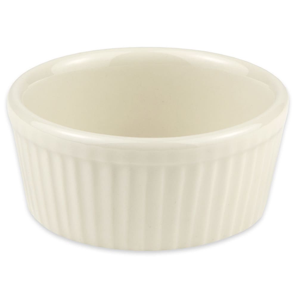 355-835WH 4 1/2 oz Fluted Ramekin - China, White
