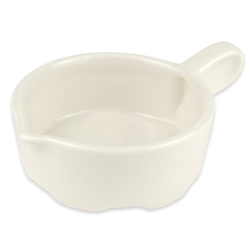 355-1144WH 3 3/4" Round Sauce Gravy Boat w/ 3 oz Capacity, White