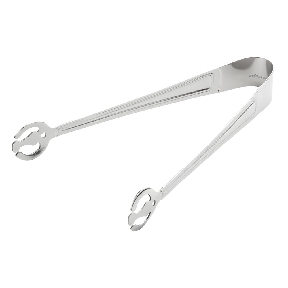 Update RE-120 8 1/2" Food/Ice Tongs - 18/10 ga Stainless