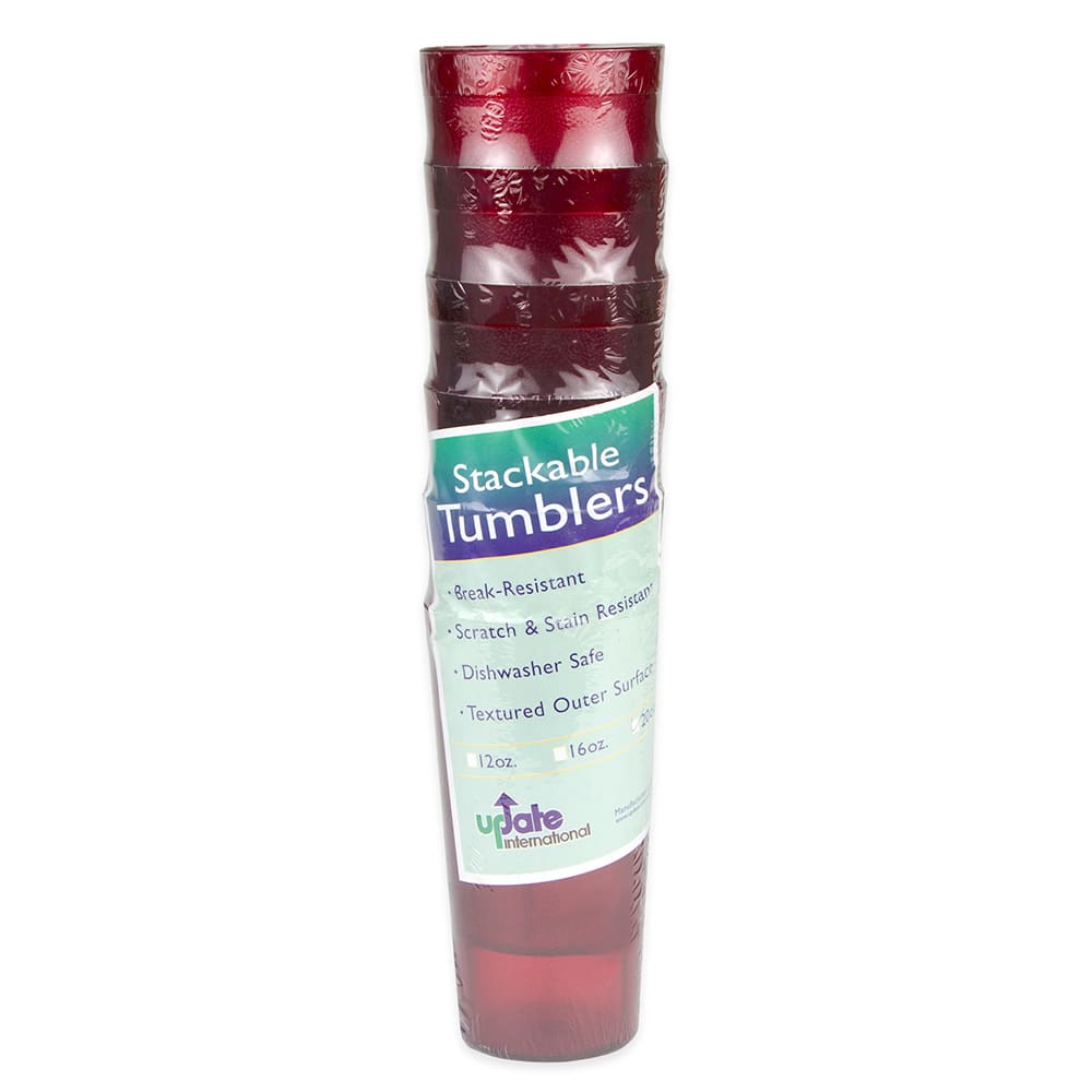 370-TBP20R 20 oz Red Plastic Tumbler