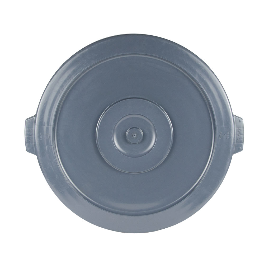 370-TCL44G Round Flat Top Trash Can Lid - Plastic, Gray