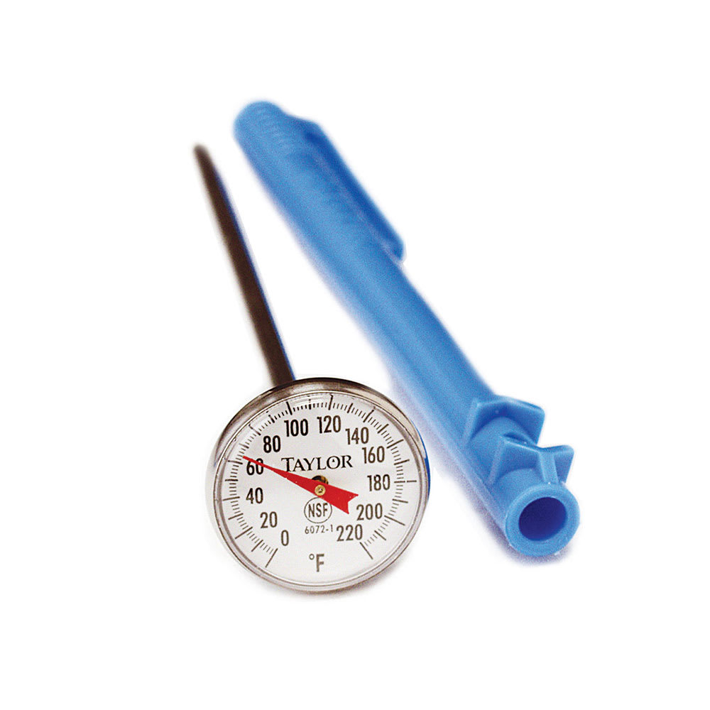 383-6076J 1" Dial Type Pocket Thermometer w/ 5" Stem, -40 to 160 Degrees F