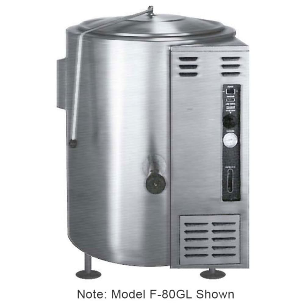 301-F100GLLP 100-gal. Steam Kettle - Stationary, 2/3 Jacket, Liquid Propane