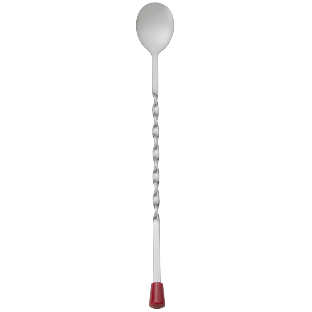 370-BSP11 11" Bar Spoon w/ Red Knob, Stainless