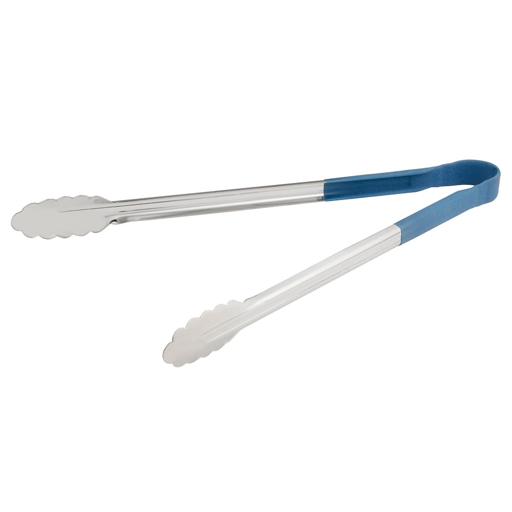 370-TOPP16BL 16"L Stainless Utility Tongs, Blue