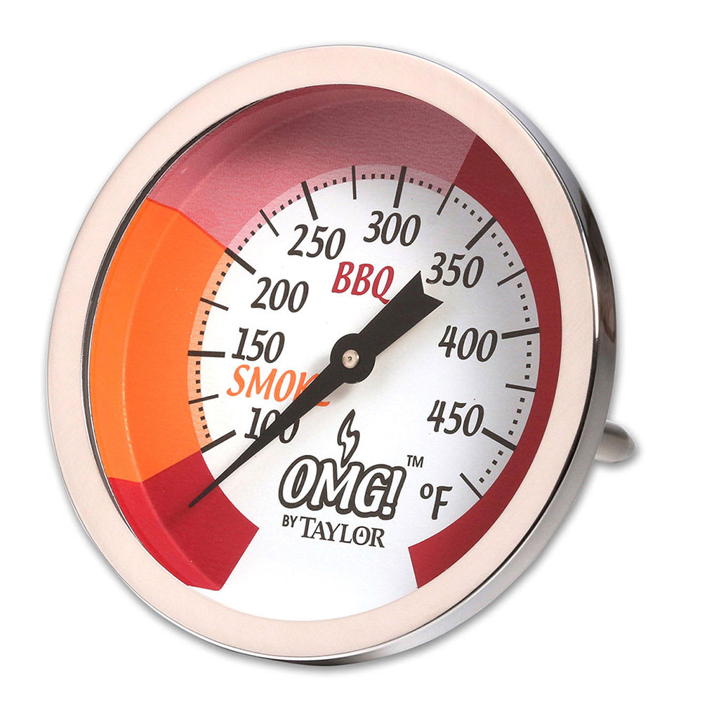 383-814 Dial Grill & Smoker Thermometer w/ Smoke & BBQ Range Indicator