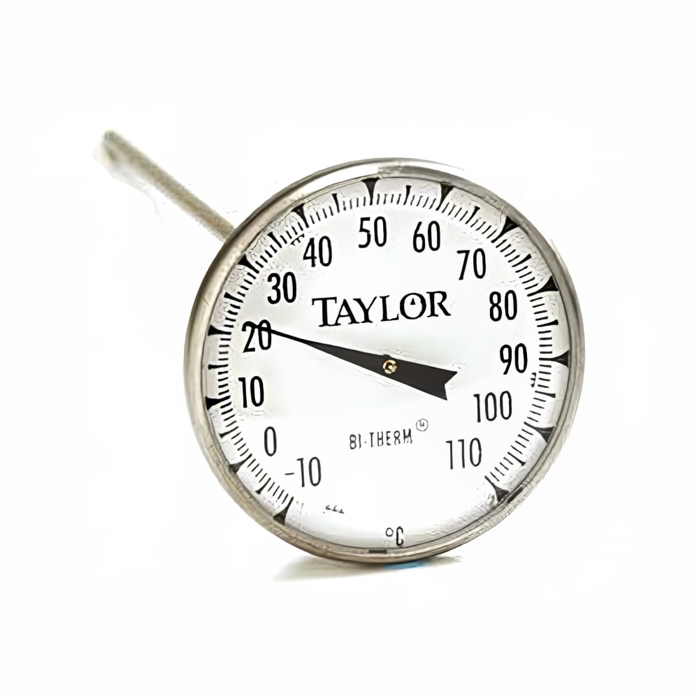 383-6235J 2" Dial Type Pocket Thermometer w/ 8" Stem, -10 to 110 Degrees C