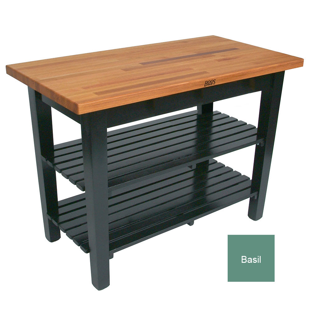 416-OC36252SBS American Heritage Oak C Table, 2 Shelves, 36 x 35" H, Basil