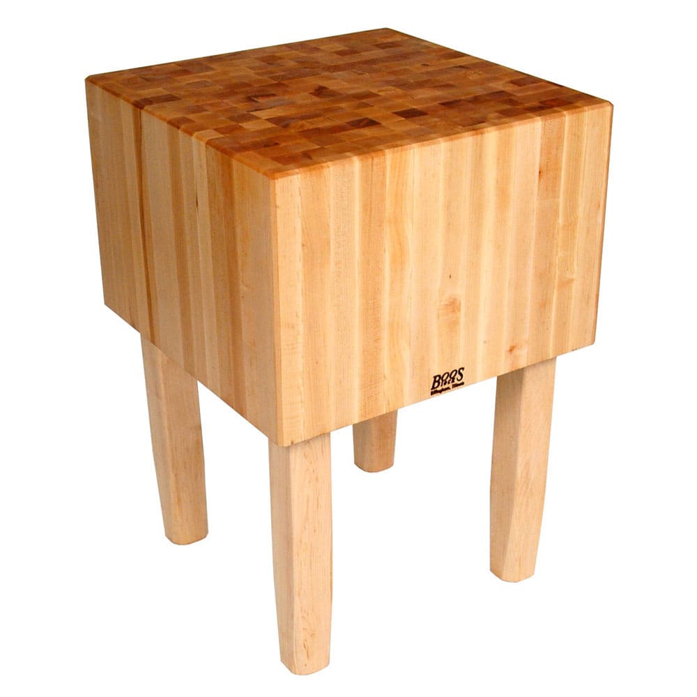 416-AA01 16" Maple Top Butcher Block Work Table - 24"L x 18"D