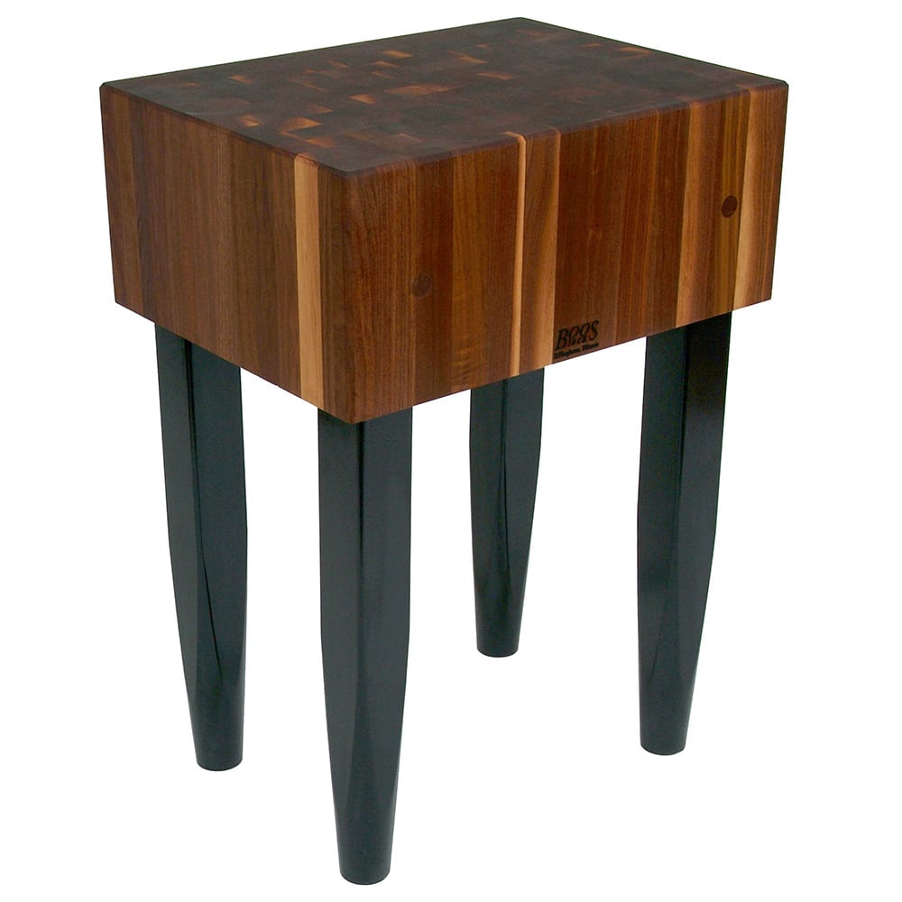 416-WALPCA1 10" Walnut Top Butcher Block Work Table - 18"L x 18"D