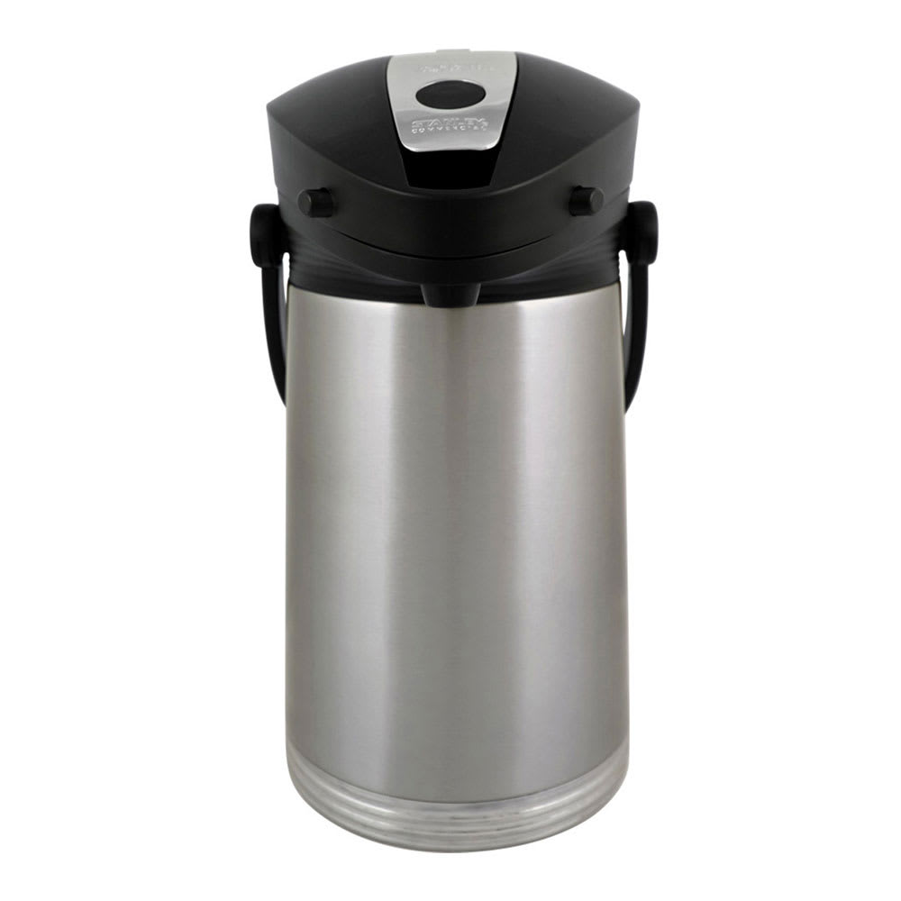 Service Ideas 10-00181-000 2 1/2 Liter Airpot w/ Vacuum Insulation, Lever Lid, Stainless