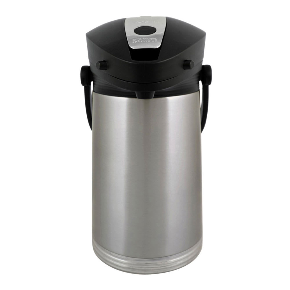 482-1000181000 2 1/2 Liter Airpot w/ Vacuum Insulation, Lever Lid, Stainless