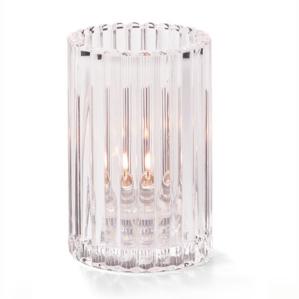 461-1502C Vertical Glass Rod Lamp w/ Cylinder Shape, 2 7/8 x 4 5/8", Glass, Clear