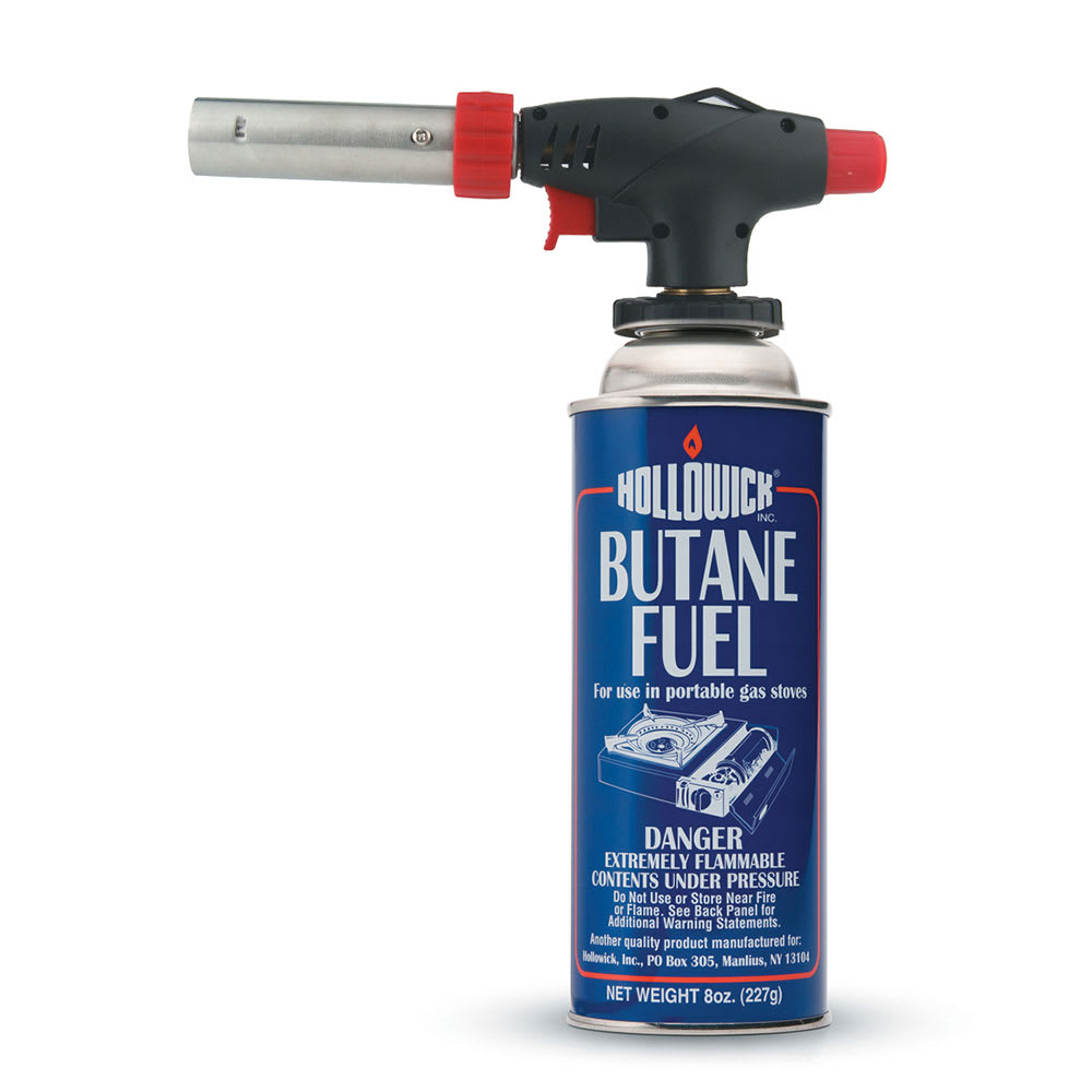 461-CT200 8 oz Professional Chef's Torch - Push Button Auto Ignition, Anti-Flare Device