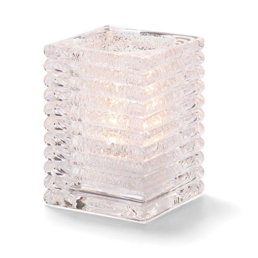 461-1511CJ Horizontal Rib Glass Block Lamp, 4 1/8" H x 2 7/8" W, Clear Jewel