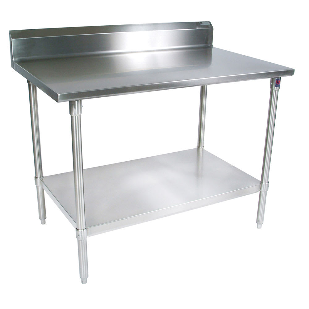416-ST4R52424SSK 24" 14 ga Work Table w/ Undershelf & 300 Series Stainless Top, 5"...