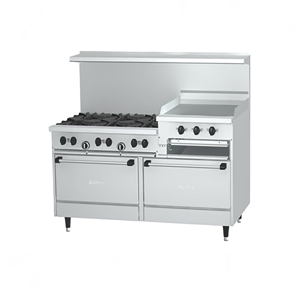 Wolf C60SS-6B24G 60 6 Burner Gas Range w/ Griddle & (2) Standard