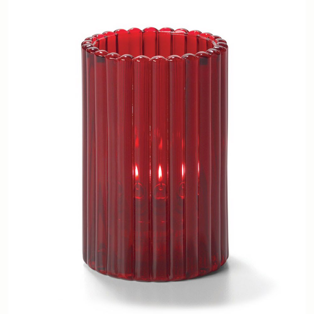 461-1502R Vertical Glass Rod Lamp w/ Cylinder Shape, 2 7/8 x 4 5/8", Ruby