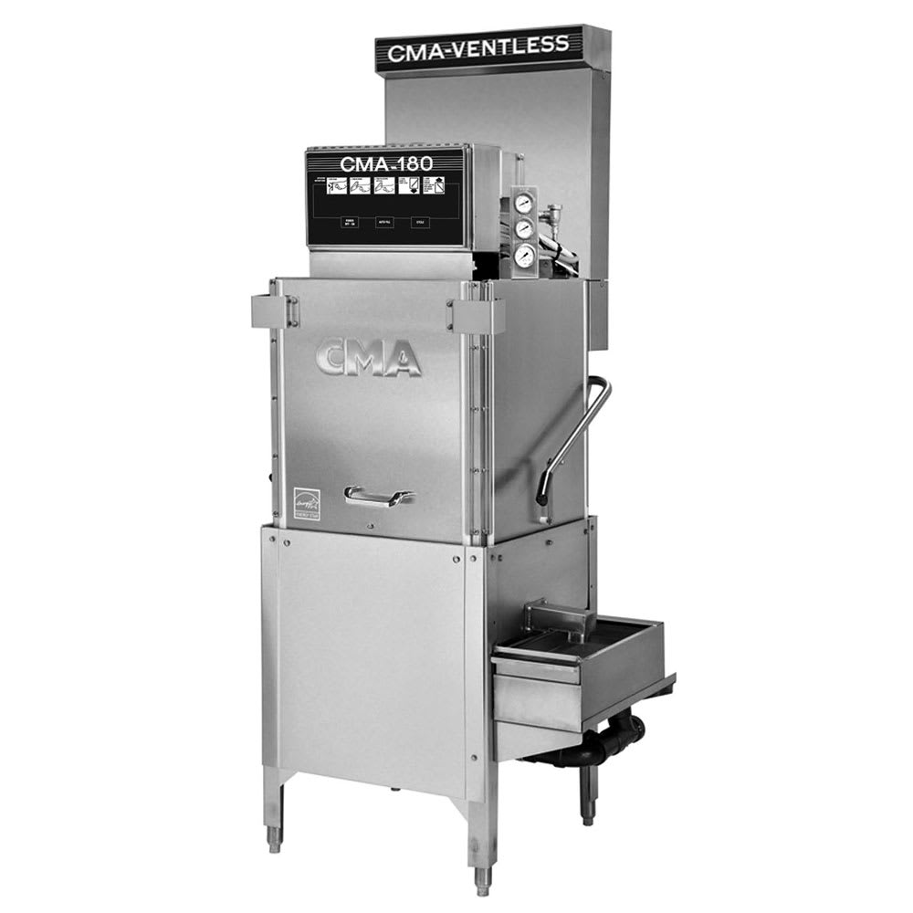 527-CMA180VL2081 Energy Mizer® High Temp Door Type Dishwasher w/ 40 Racks/hr Capacity, Built-in B...