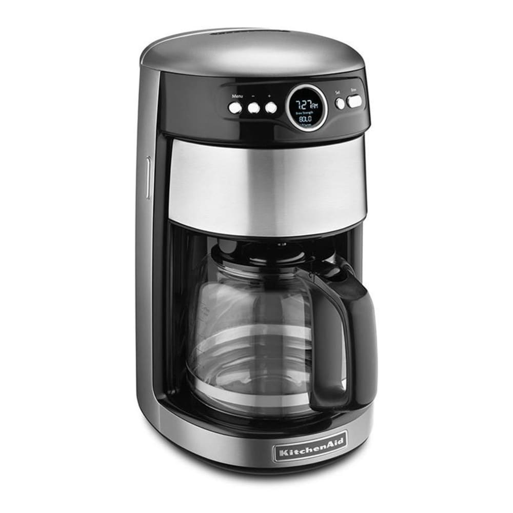 KitchenAid 12 Cup Drip Coffee Maker with Programmable Warming Plate in Onyx  Black