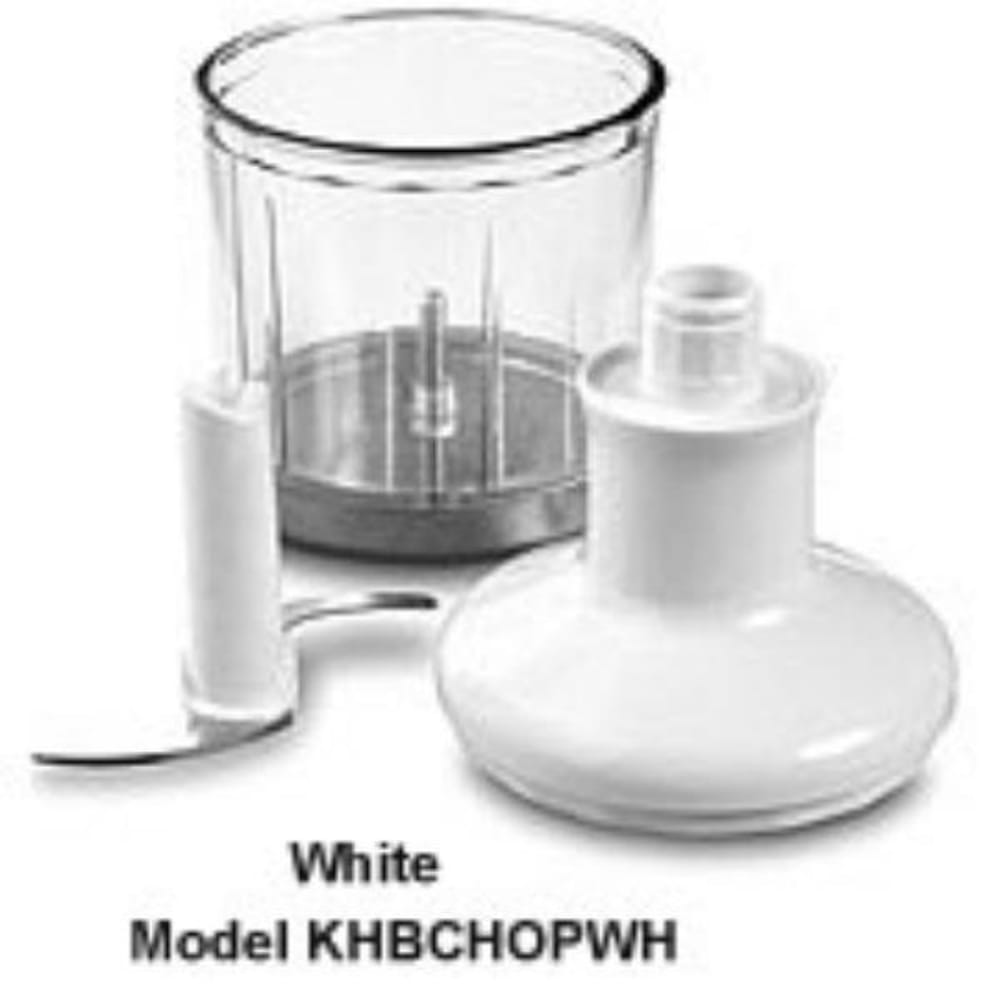 KitchenAid KHBCHOPWH Chopper Attachment for Immersion Blender, White
