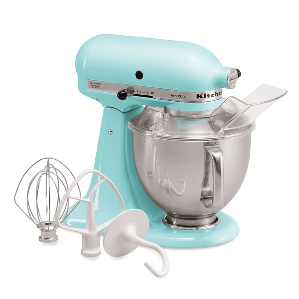 449-KSM150PSIC 10 Speed Stand Mixer w/ 5 qt Stainless Bowl & Accessories, Ice Blue