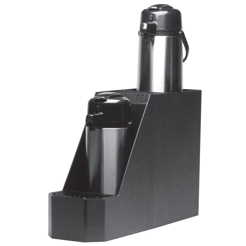 Service Ideas APS2BL Airpot Stand w/ Reinforced Corners, Holds 2 Airpots, Black Plastic