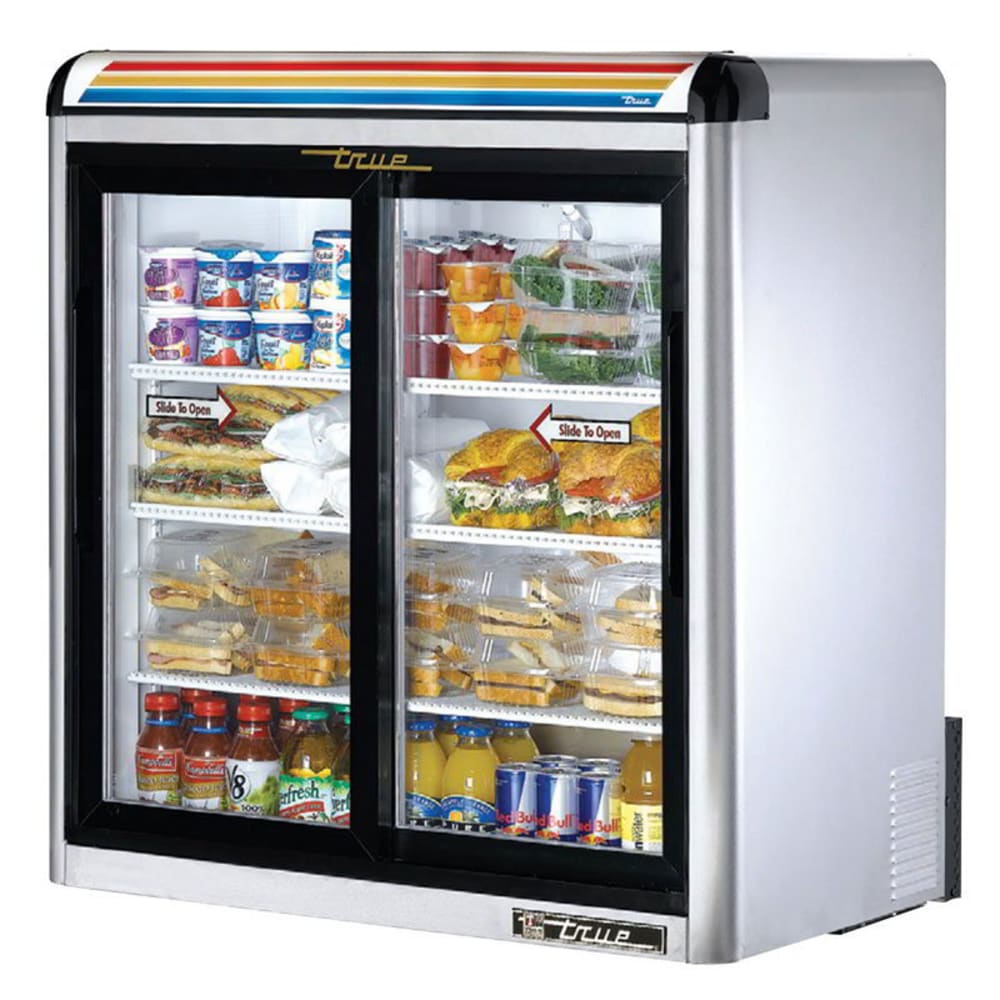 598-GDM9S 36" Countertop Refrigerator w/ Front Access, Sliding Door, Stainless, 115v