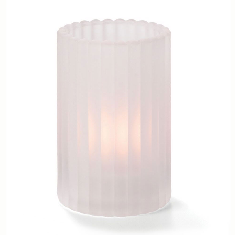 461-1502SC Vertical Glass Rod Lamp w/ Cylinder Shape, 2 7/8 x 4 5/8", Satin Crystal