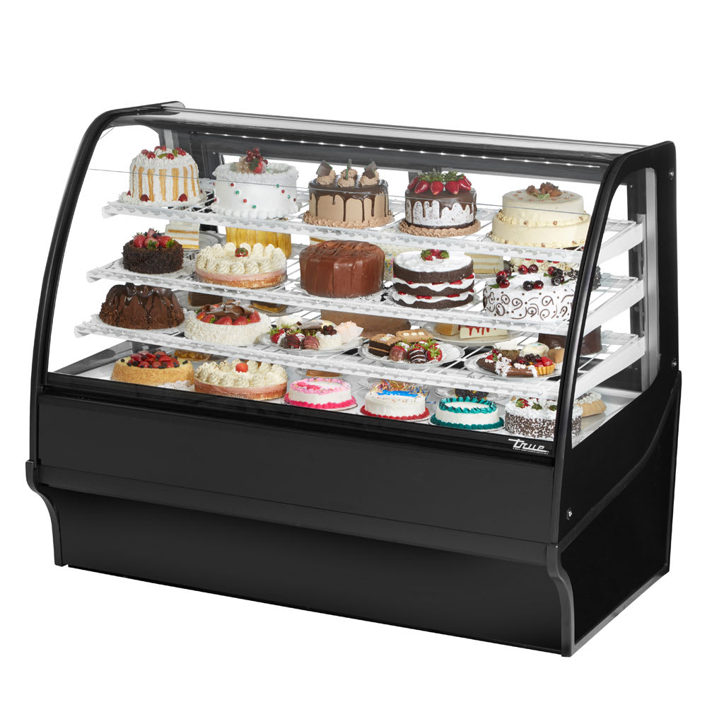 598-TDMR59GEGEBW 59 1/4" Full Service Bakery Case w/ Curved Glass - (4) Levels, 115v