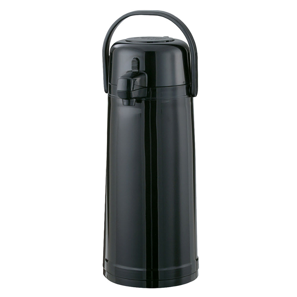 482-ECAS22PBLK 2 2/5 Liter Push Button Airpot, Stainless Steel Liner, Black
