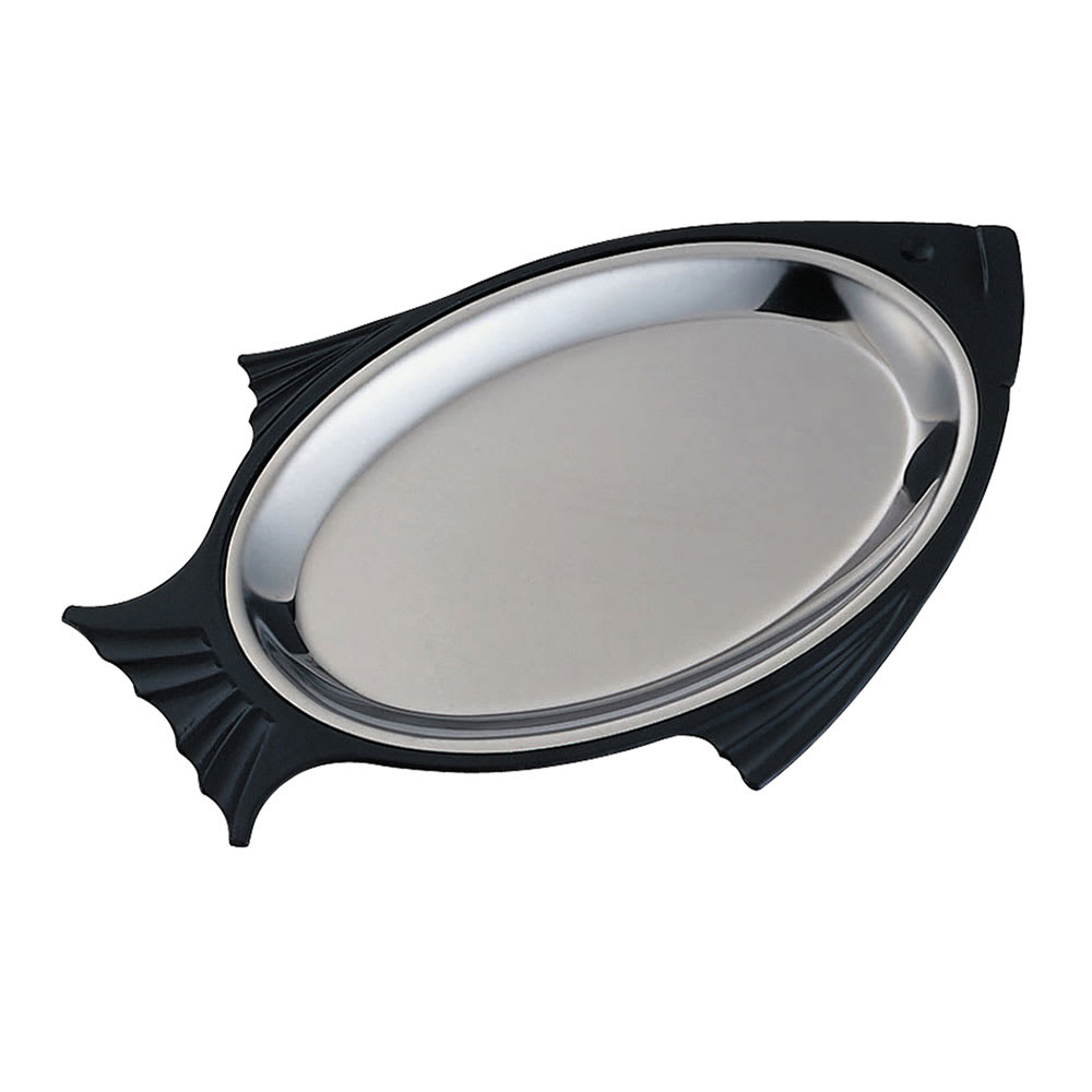 482-FP1BLC Complete Fish Platter Set w/ Stainless Insert, Small & Stackable