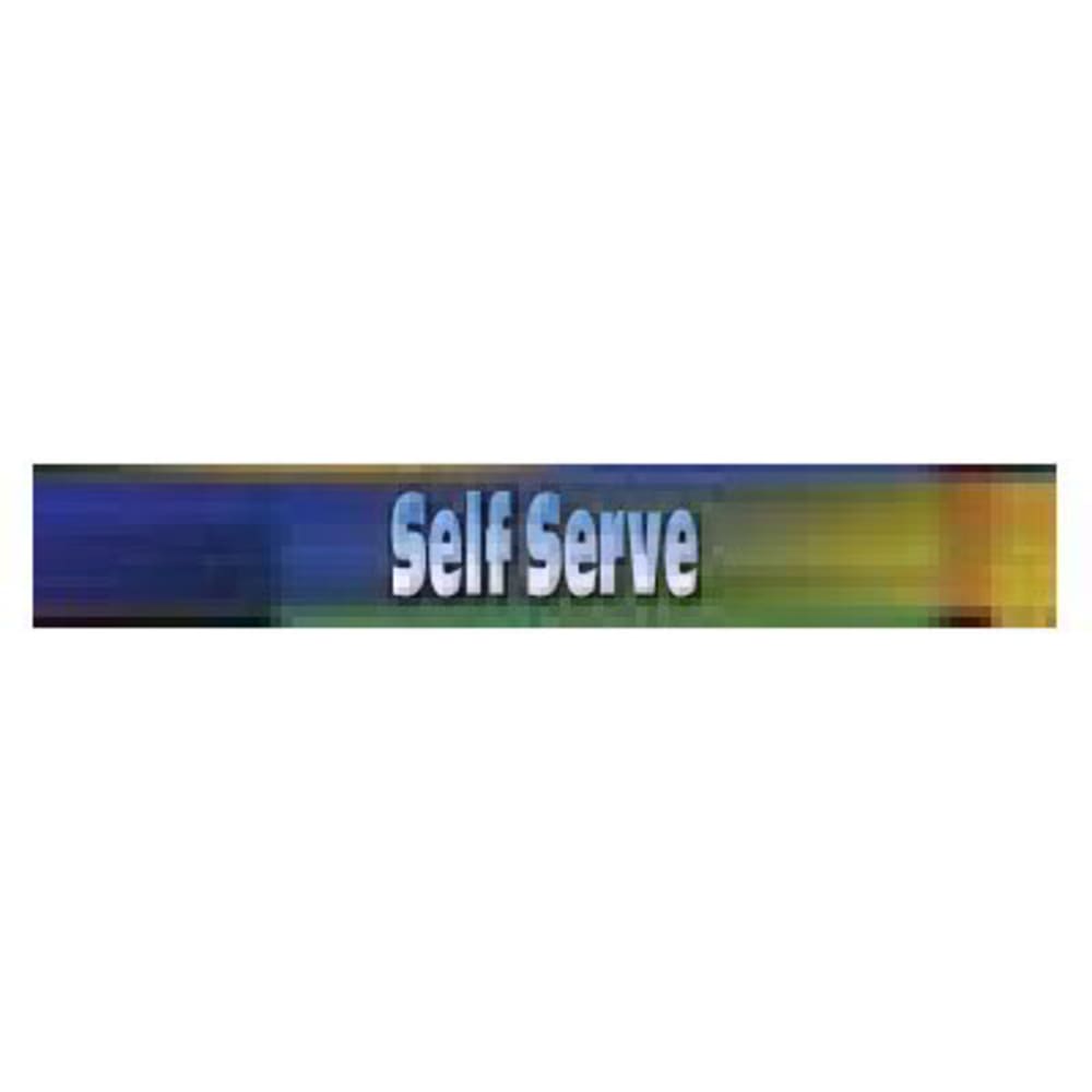 598-884174 Sign, Self-Serve, Blue & Green, for GDM43 & GDM43F