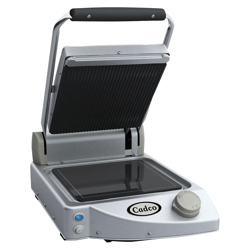 516-CPG10 Single Commercial Panini Press w/ Ceramic Grooved & Smooth Plates, 120v