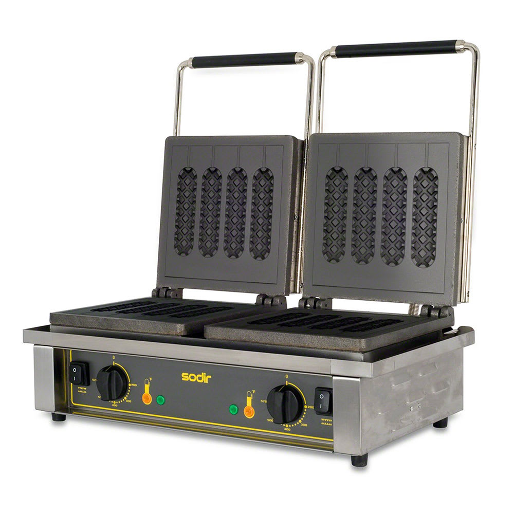 569-GED80 Double Specialty Waffle Maker w/ Cast Iron Grids, 3300W