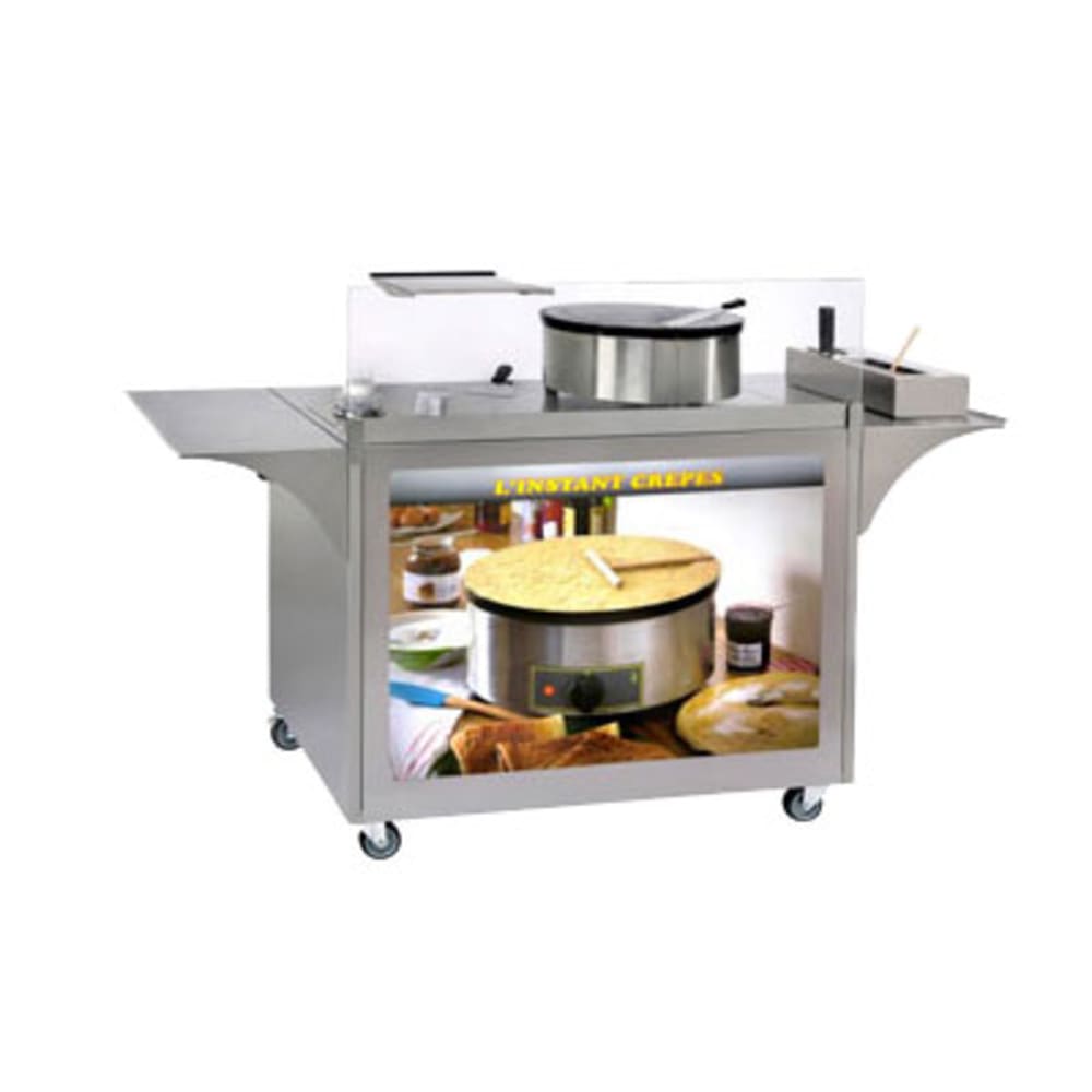 Equipex MC-04 Mobile Crepe Cart - 32 1/2" x 39" x 24", Stainless