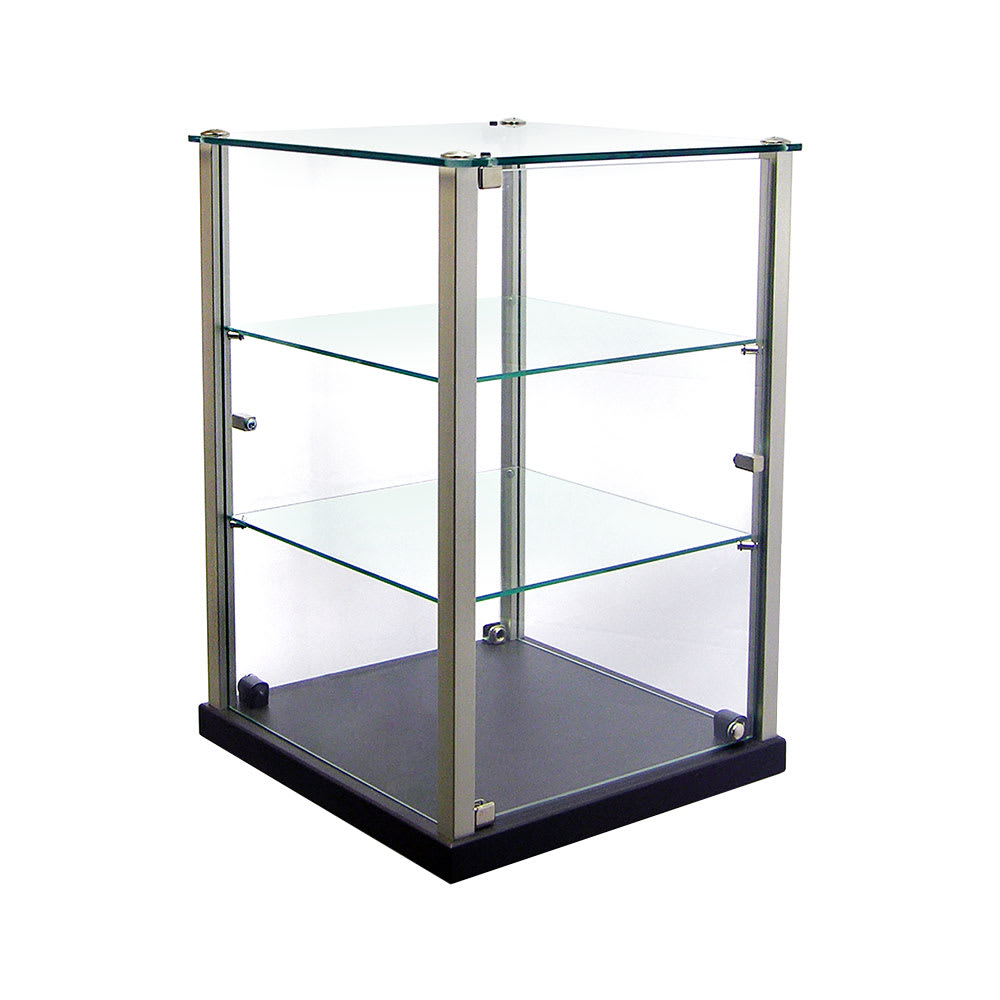 569-TP353 Enclosed Pass Thru Display w/ (2) Glass Vertical Door, 14x14x 20 3/4"