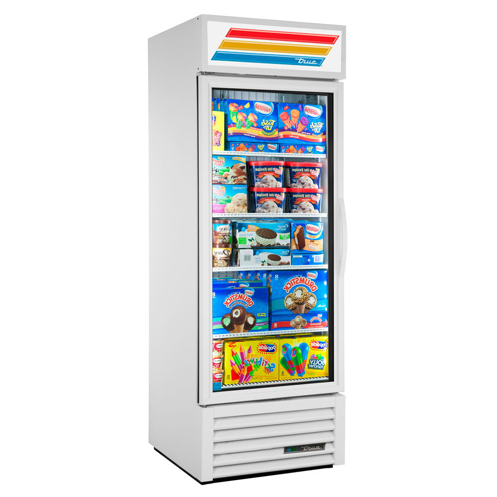 598-GDM23FLH 27" One Section Display Freezer w/ Left Hinged Swing Door - Bottom Mount Compre...