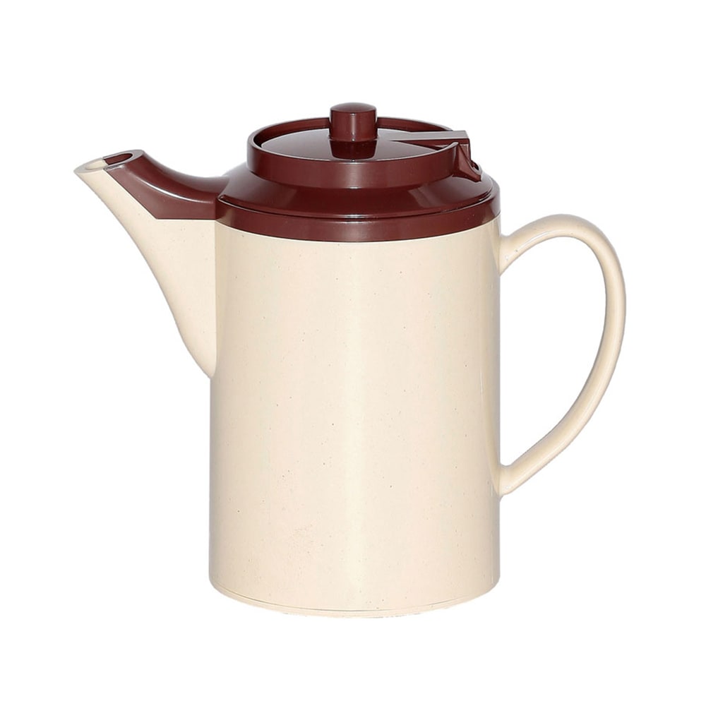 Service Ideas TS612ST/BR 16 oz Dripless Teapot w/ Baffled Spout, Stoneware & Brown