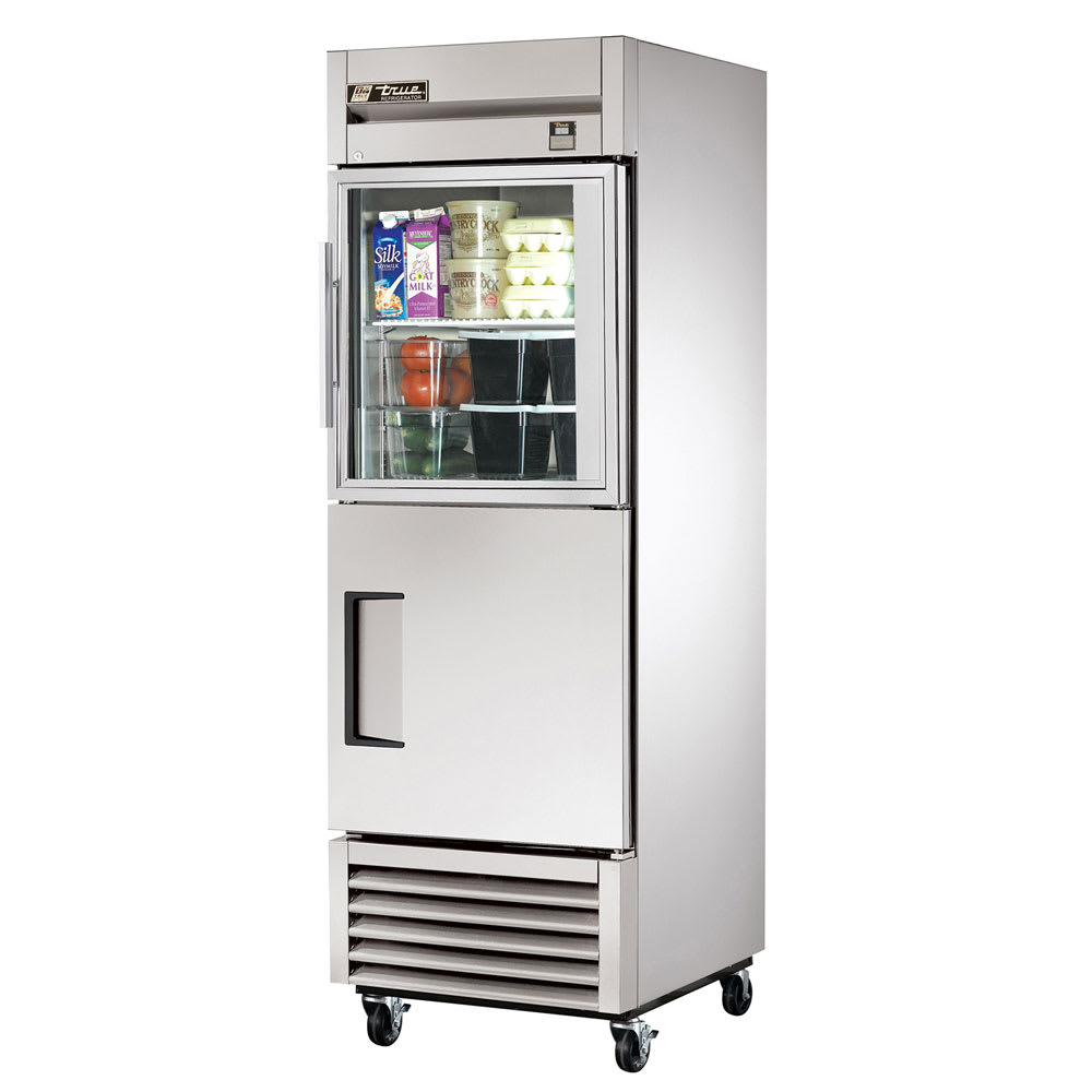 598-TS231G1 27" One Section Reach In Refrigerator, 1 Glass Door, 1 Solid Door, Right Hinge,...