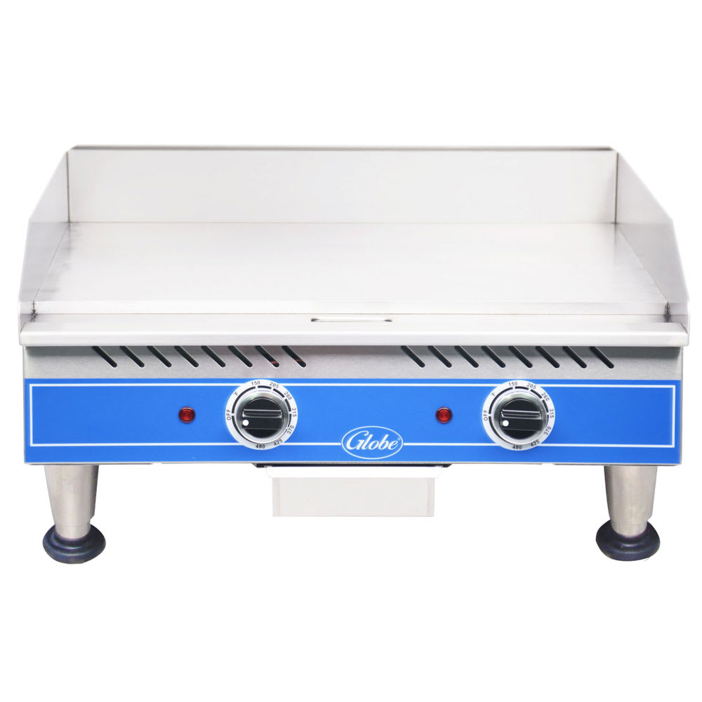Globe PG24E 24" Electric Griddle w/ Thermostatic Controls - 3/8" Steel Plate, 208-240v/1ph