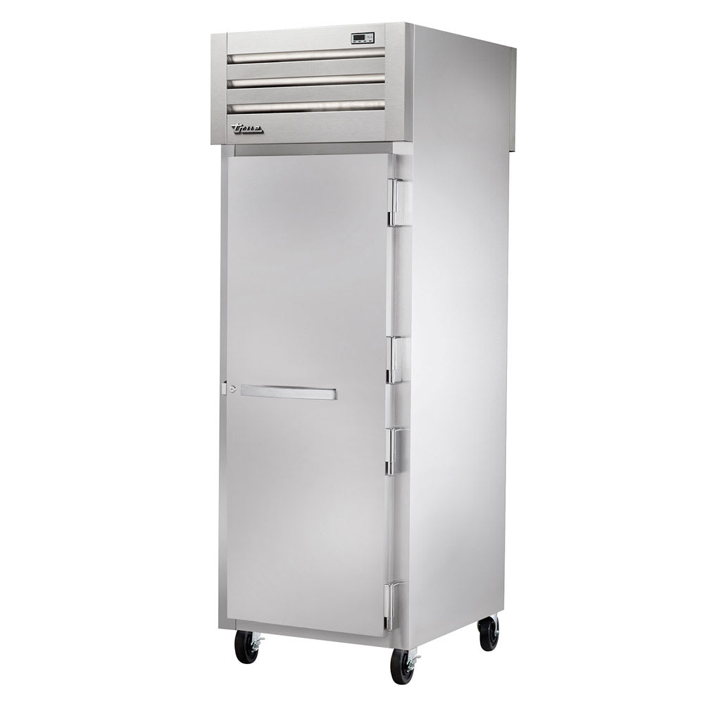 598-STR1RPT1S1G 27 1/2" One Section Pass Thru Refrigerator, (1) Glass Door, (1) Solid Door,...