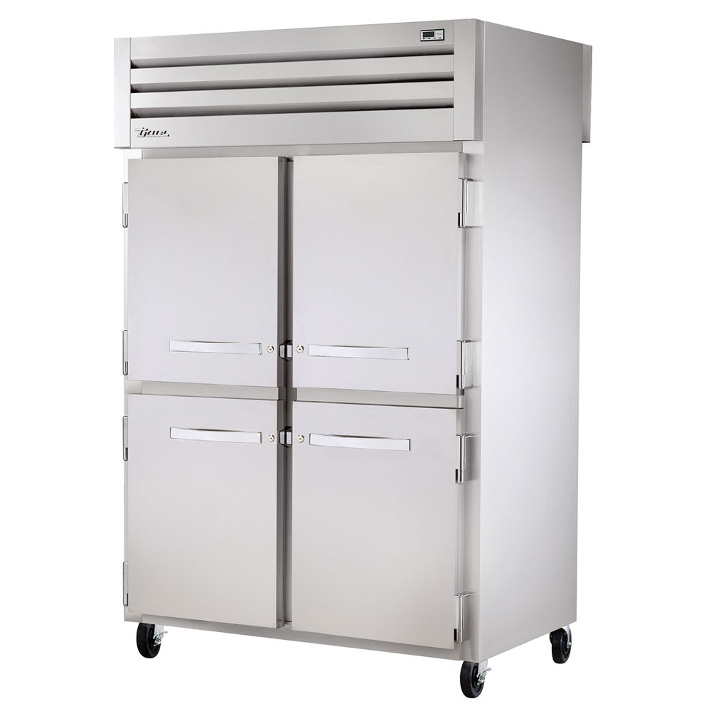 598-STA2R4HS 52 3/5" Two Section Reach In Refrigerator, (4) Left/Right Hinge Solid Doors, 11...