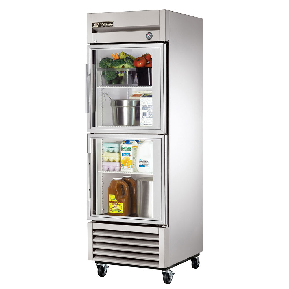 598-T23G2 27" One Section Reach In Refrigerator, (2) Right Hinge Glass Doors, 115v