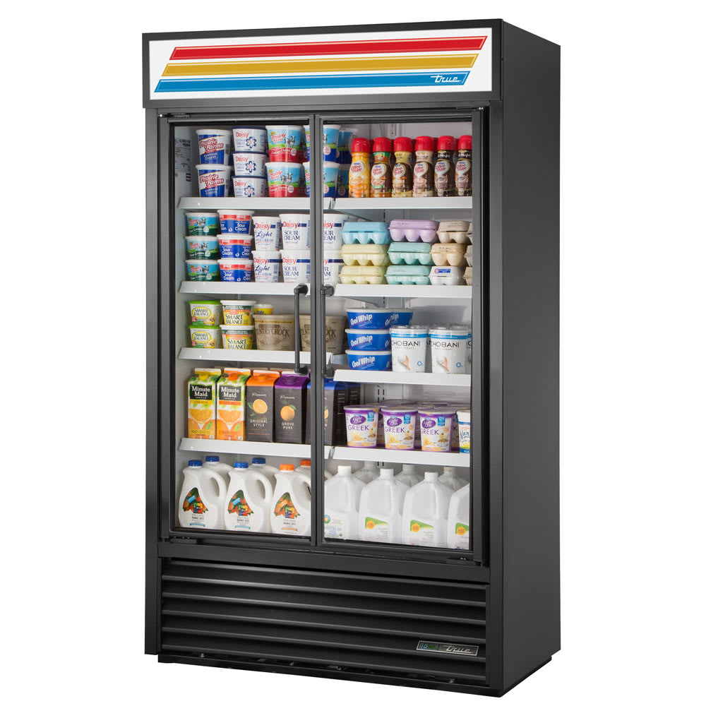 598-TVM48SLHCSW01 47 1/8" TVM Series Two Section Glass Door Merchandiser - (2) Left/Right Hi...