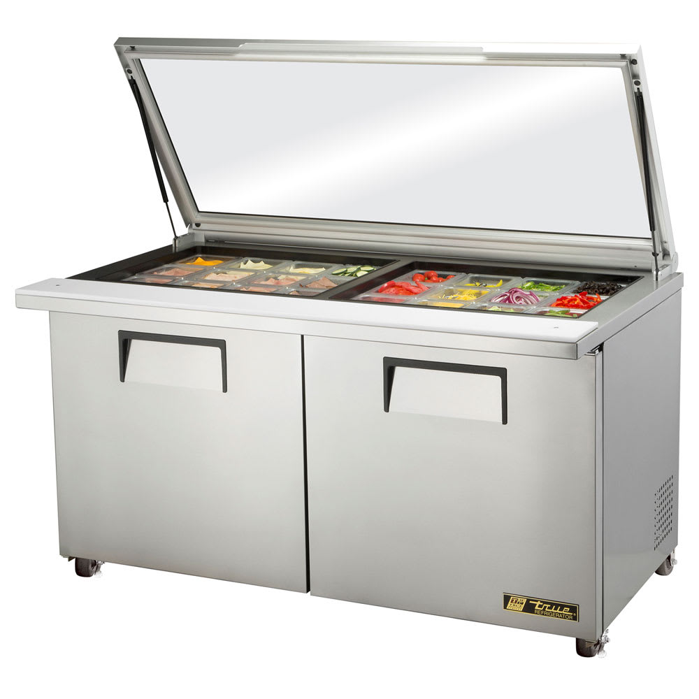598-TSSU6024MBSTFGLI 60" TSSU Series Mega Top Sandwich/Salad Prep Table w/ Refrigerated Base...