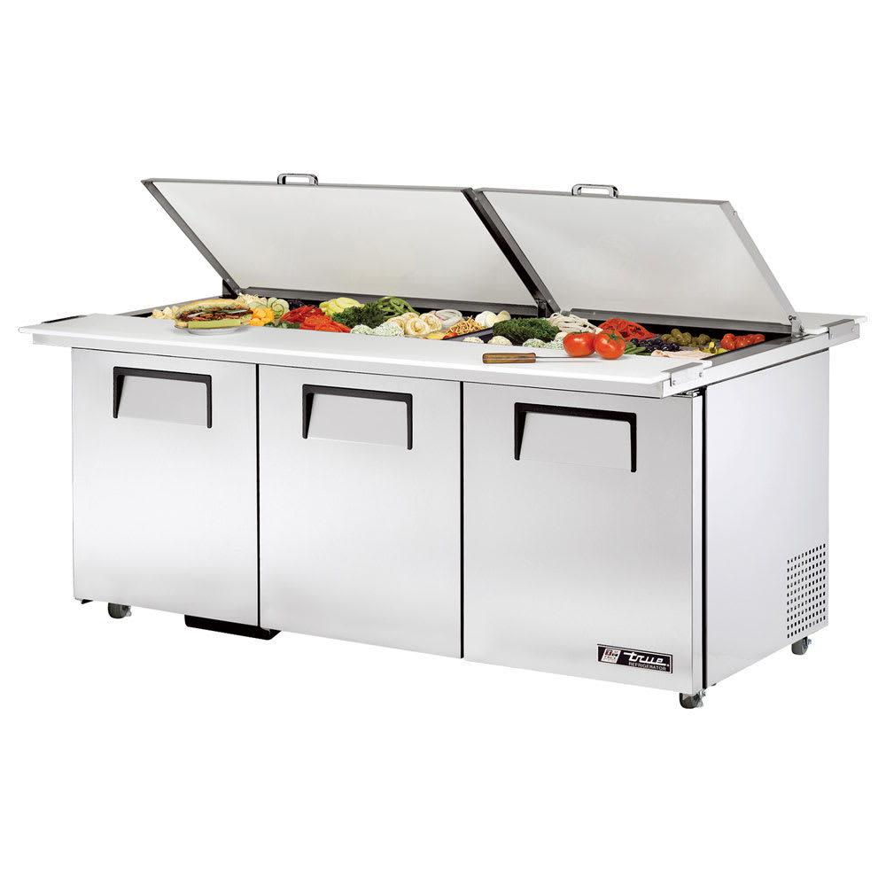 598-TSSU7230MBDSST 72" TSSU Series Mega Top Dual Sided Sandwich/Salad Prep Table w/ Refriger...