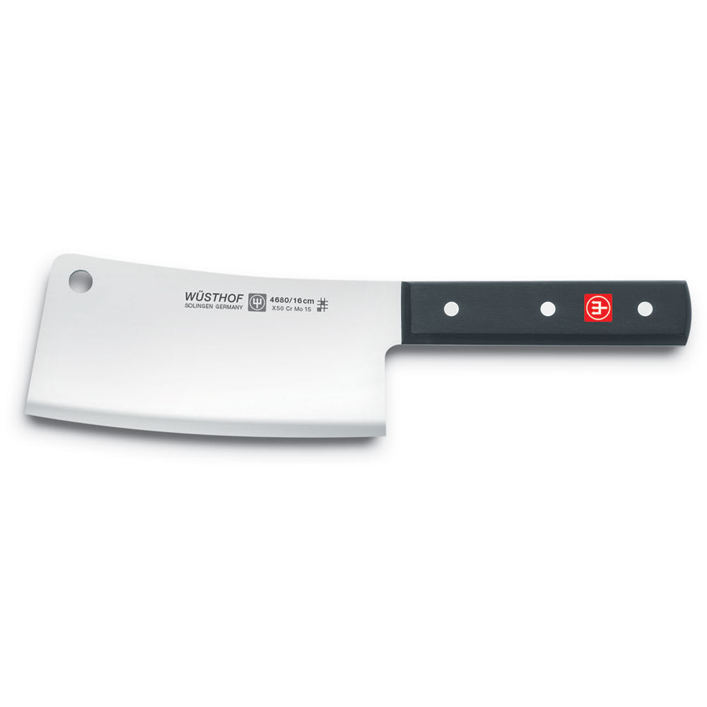 618-468016 6" Cleaver w/ Black POM Handle, Stainless Steel