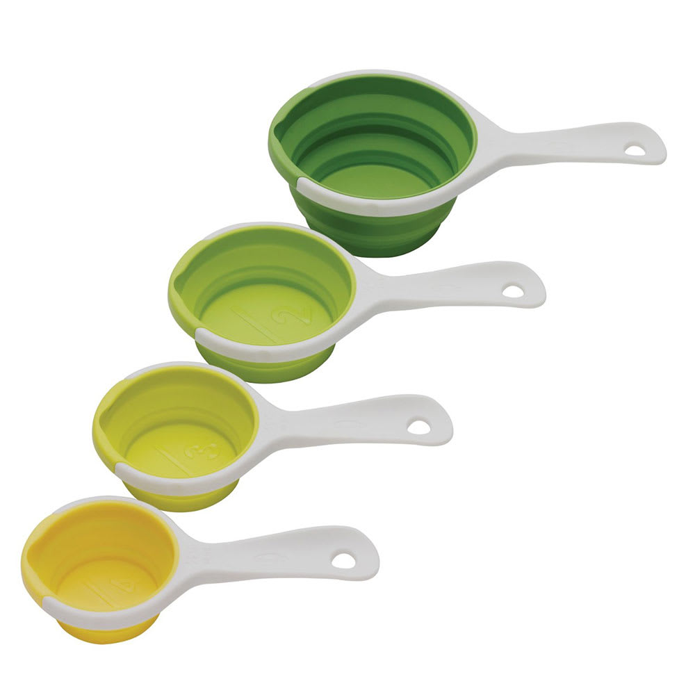 Chef'n 102-250-121 4 Piece SleekStor® Pinch + Pour Collapsible Measuring  Cups, Green